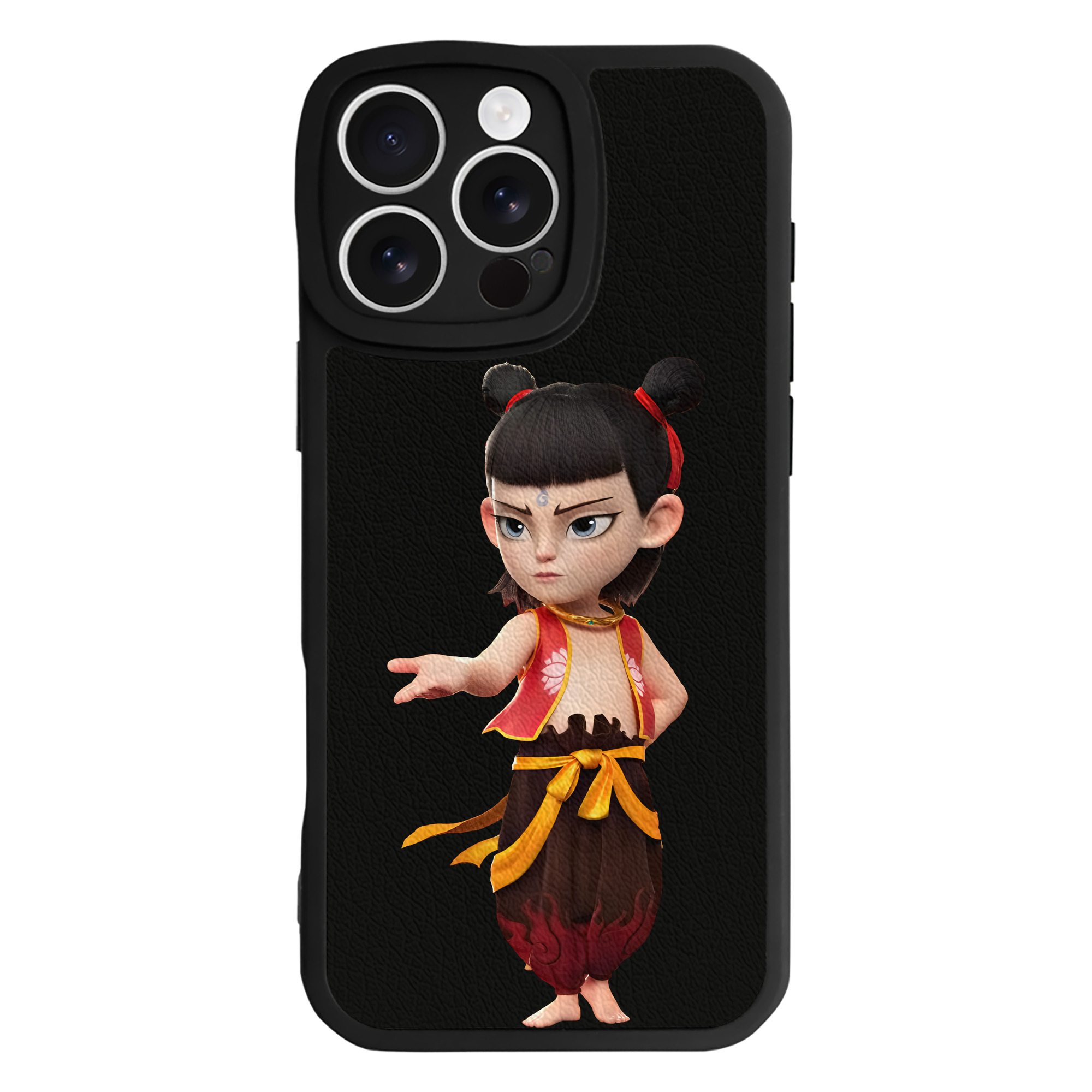 （画像用） Ne Zha 2 ナタ 魔童の大暴れ 【iPhone 16シリーズ対応】シリコンスマホケース（レザー調） 材質：シリコン